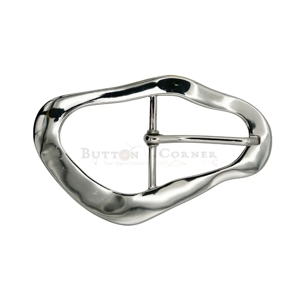 Big Size Organic Shape Belt Buckle With Prong | Button Corner